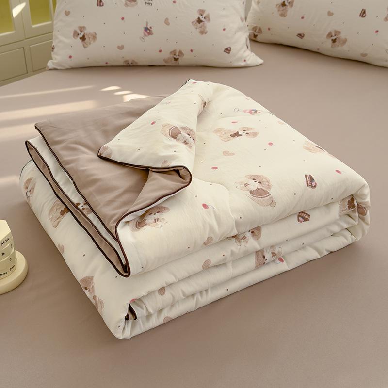 Baby And Toddler Skin Friendly Cartoon Cooling Quilt Pure Cotton Summer Blanket Washable Children's Air Conditioning Quilt
