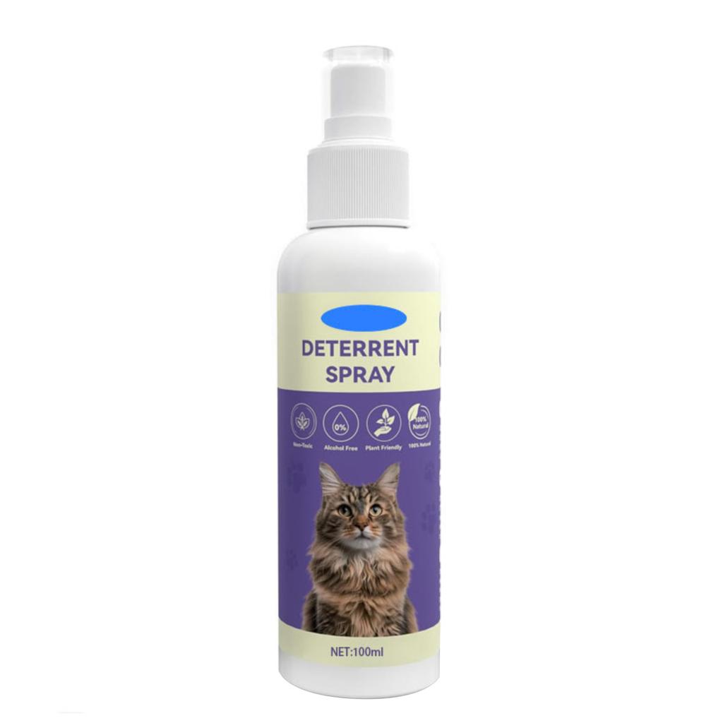 Katzenabwehrspray für Innen- und Außenbereich 100ml Natürliche Formel Sicher für Möbel und Pflanzen Effektive Haustiertrainingslösung