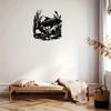 Metal Wall Art Fish Ocean Plants Rocks Black Home Decor Gift for Living Room Patio Beach House