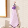 Cartoon Hand Towel, Soft Coral Velvet with Lanyard Towel, Highly Absorbent Hand Drying Towels for Kitchen Bathroom