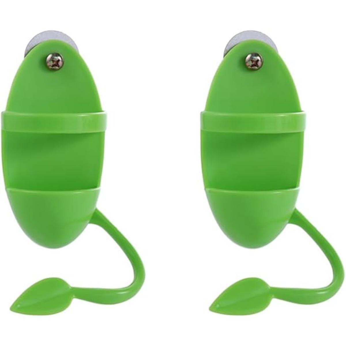 

Подставка-держатель для кормушек для птиц 2 шт. Пластиковый держатель для сепии Подставка Держатель для еды фруктов Аксессуары для птичьей клетки для волнистых попугайчиков, попугаев, корелл зелёный