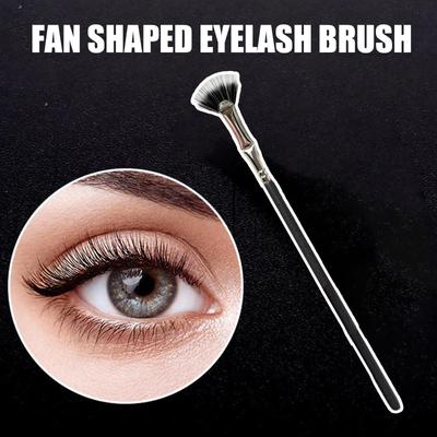 Eyelash Brush Fan Bent Lash Fan Brush Small Fan Brush Synthetic Hair Dual Fiber Bent Mascara Fan Eyes Makeup Tools