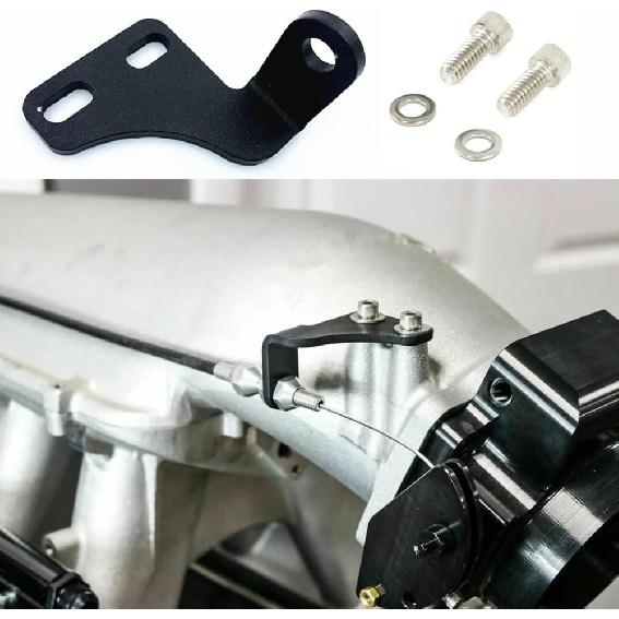 Throttle Cable Bracket Anodized and 36" Throttle Cable for Holley Hi-Ram LSX
