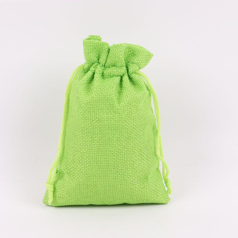 Drawstring Linen Jewelry Gift Bag - Composite Linen Storage Bag Available