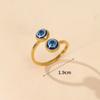 Edelstahl Böser Blick Verstellbare Ringe Bohemian Ethnischer Emaille Blauer Blick Fingerring für Damen Türkei Schmuck Geschenk