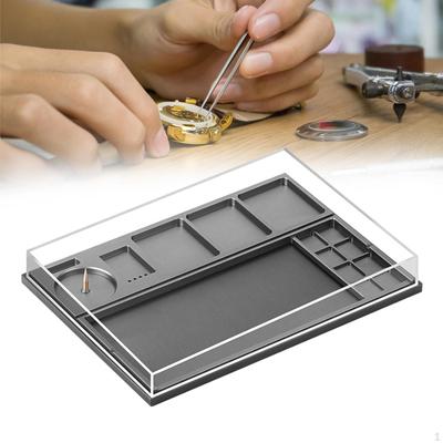 Uhrenteile Aufbewahrungsbox Hardware-Behälter Heimgebrauch Stoßfeste Schrauben Tablett-Enthusiasten