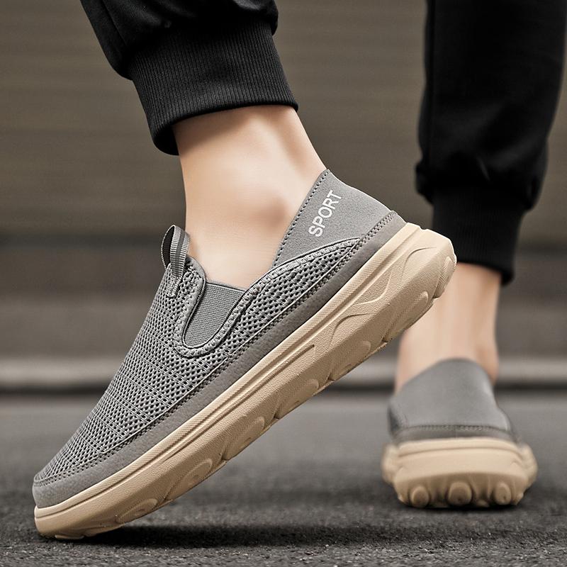Fashion Summer Hot Selling Mesh Shoes Soft Soled Comfortable Men's Walking Shoes Park Commuting Men's Loafers Lightweight Casual