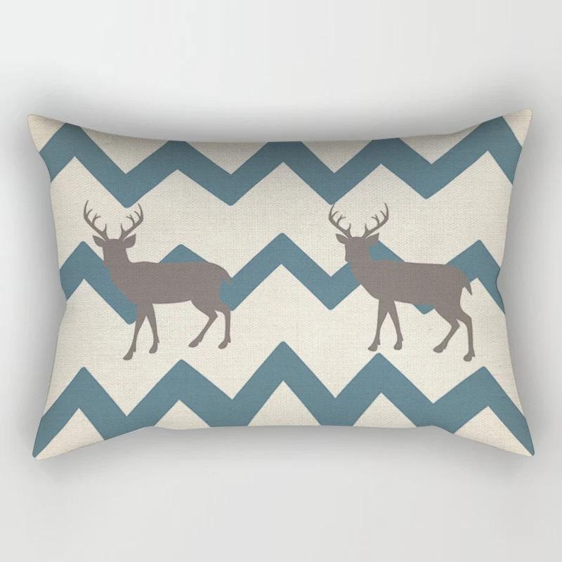 Nordic Sweet Home Light Blue Geometric Pillowcase Decorative Sofa Cushion Cover Pillowcase