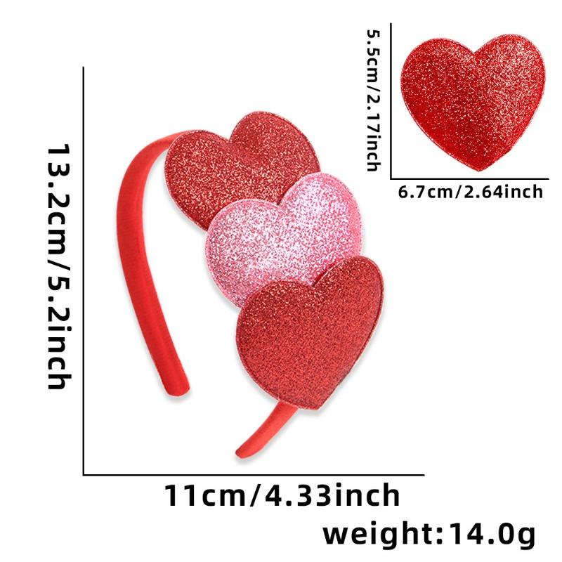 1 Valentine's Day Love Themed Headband for Valentine's Day Party Romantic Outfit with Love Elements and Diverse Design Styles