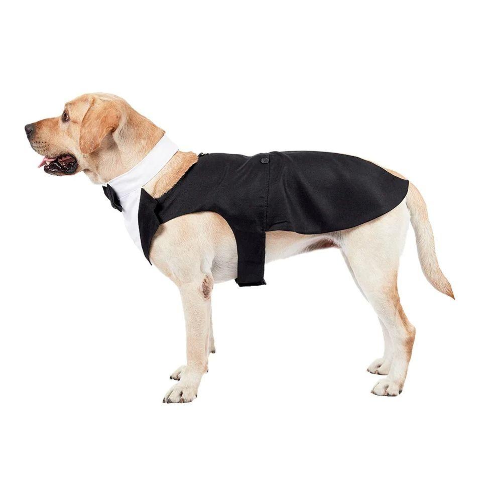 Black/Stripes Dog Tuxedo Costume Two Pieces Dog Formal Shirt Dog Wedding Costume  Wedding Occasion