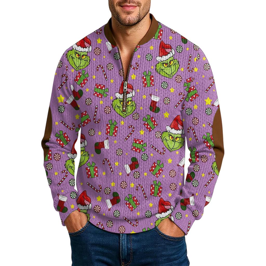 Men'S Outdoor Zipper Long Sleeved Sportswear Casual Sweatshirt