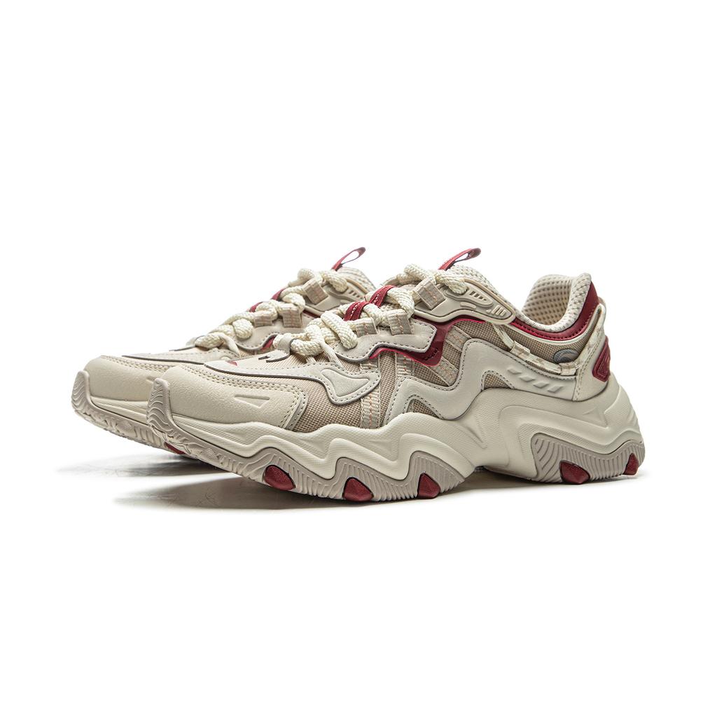 New LiNing Cat's Claw Lite 2 Anti Slip Wear Resistant Low Top Chunky Sneakers Women's Beige AGCV030-4