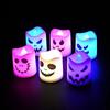 6pcs Halloween Electronic Candle Led Ghost Pumpkin Light Glowing Lamp Party Home Bar Decoration  Haunted House Horror Props