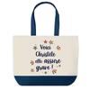 Tote Bag - PLANETEE - Christèle She's Awesome - Blue - Cotton - 40 X 45 Cm
