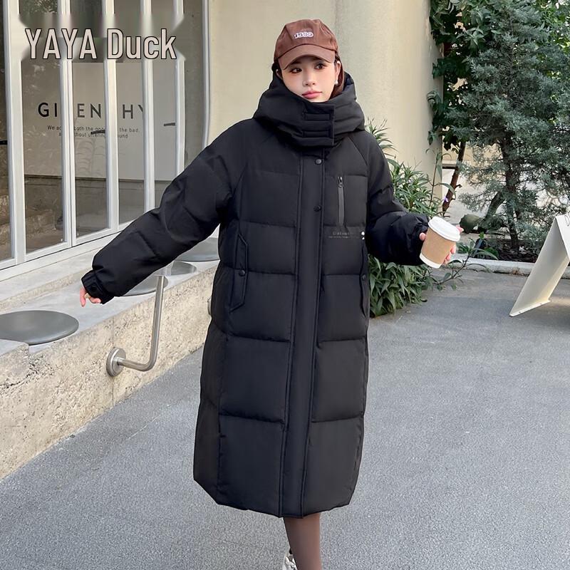 

Женский пуховик средней длины с капюшоном YAYA L