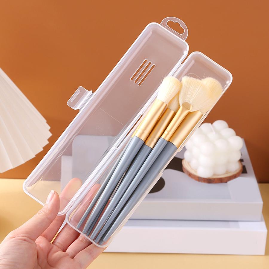Portable Makeup Brush Holder Travel Case, Dustproof Organizer for Cosmetic Brushes, Nail Art Pens, Eyebrow Pencils Storage Box