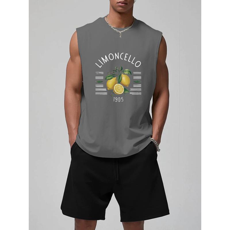 Модный Комплект из Полиэстера с Графическим Принтом: Топ-майка и Шорты. Влагоотводящий, Быстросохнущий, Летний Наряд для Тренировок в Зале S