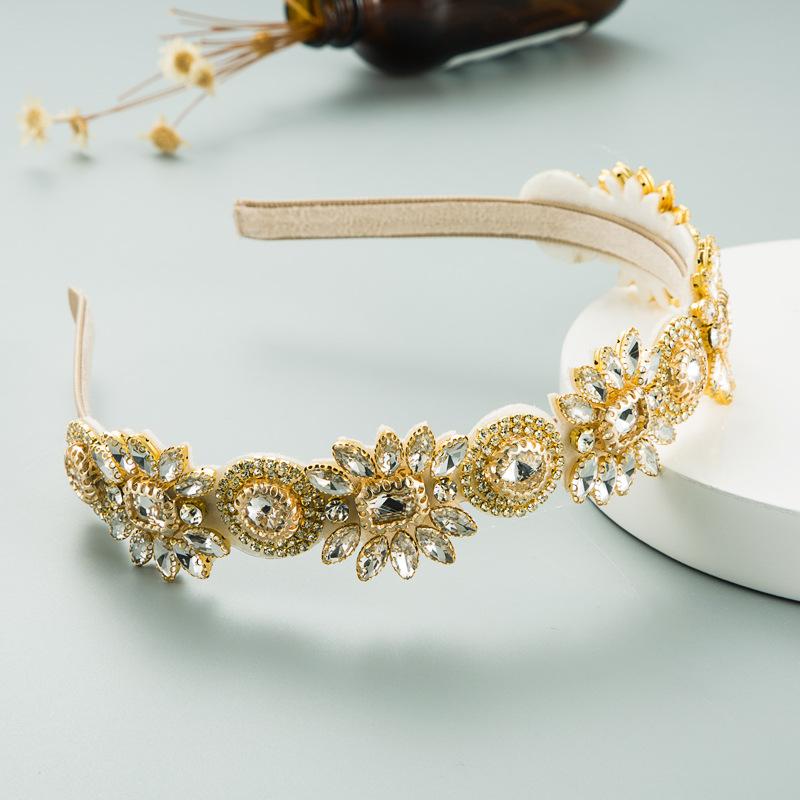 Hairband-style Exaggerated Fabric Hairband with Flower-shaped Headband and Thin Edge Accessory for The Hair