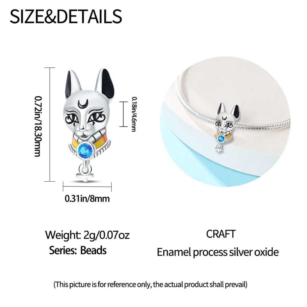 Ancient Egypt'S Copper Guardian Pharaoh Devil'S Eye Pyramid Sphinx Bastet Charm Fit Bracelet Diy Jewelry