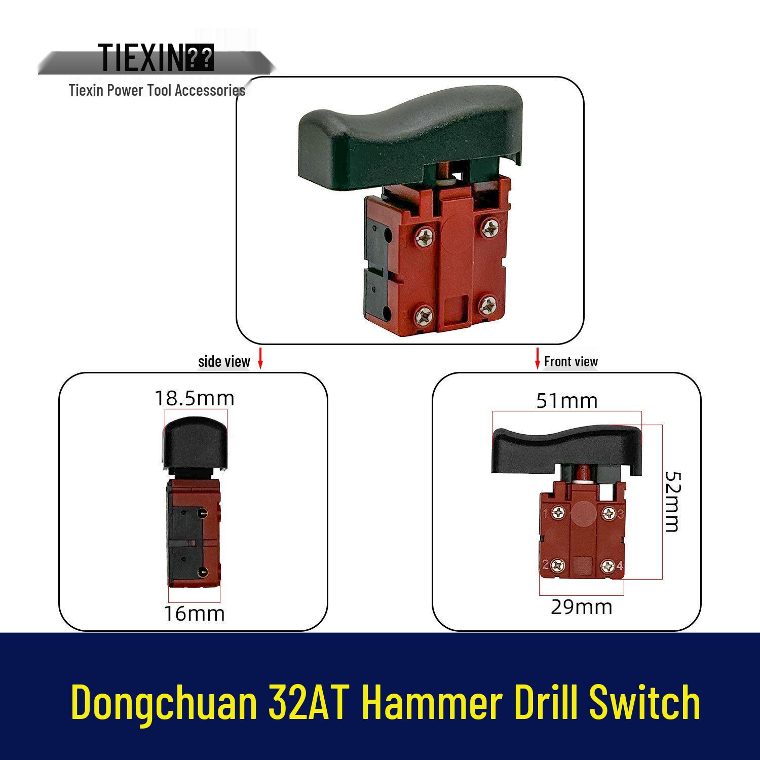 

Dongchuan 32AT Electric Hammer Switch Model 04024