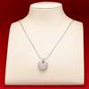 ZHUKOU Silver color Bubble initial letters necklaces 26 letters pendants necklaces for women Brass CZ Jewelry VL34