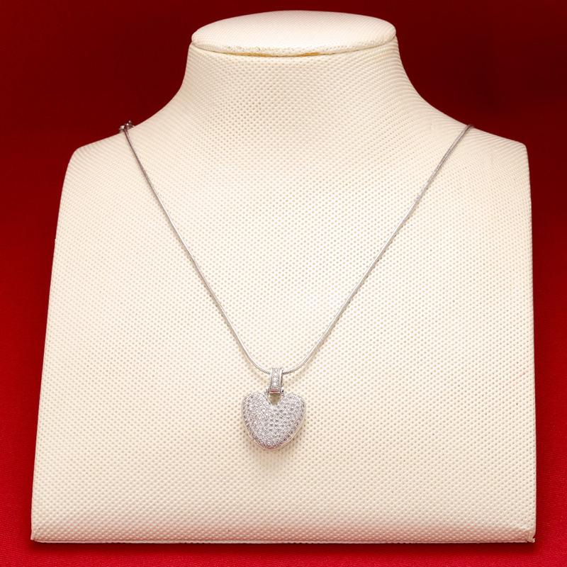 ZHUKOU Silver color Bubble initial letters necklaces 26 letters pendants necklaces for women Brass CZ Jewelry VL34