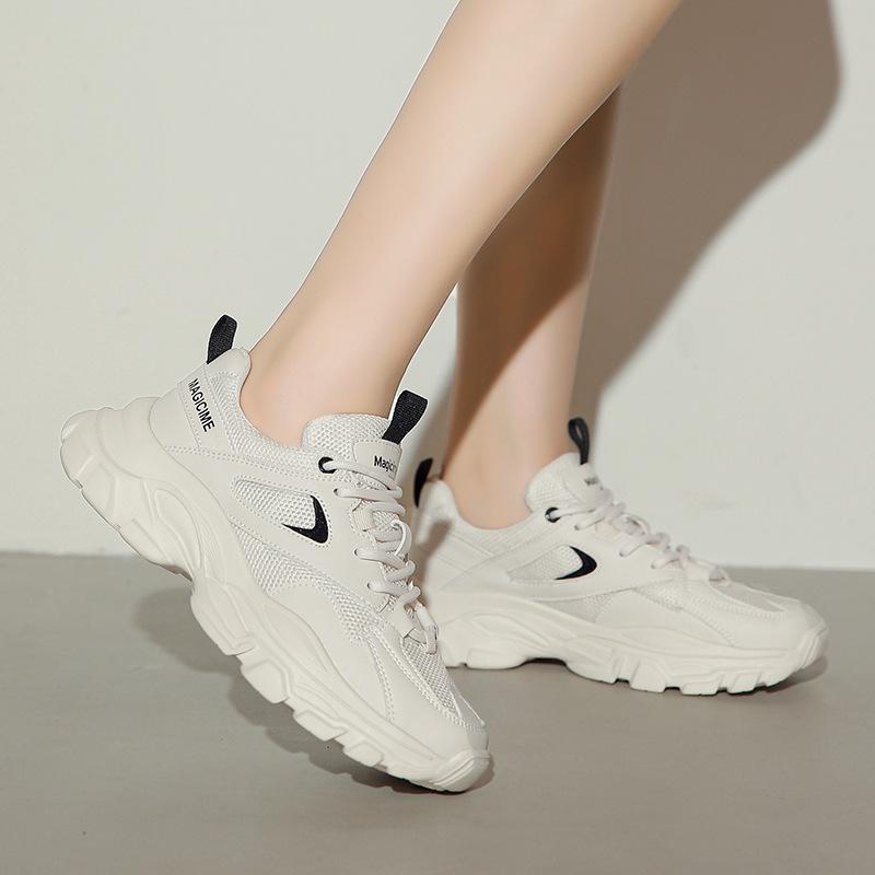 Augustine dad shoes autumn new student sports white shoes platform running casual shoes ins