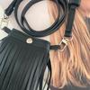 PU Leather Tassel Belt Zinc Zinc Alloy Pocket Belts Trendy Waistband with Bag  Streetwear