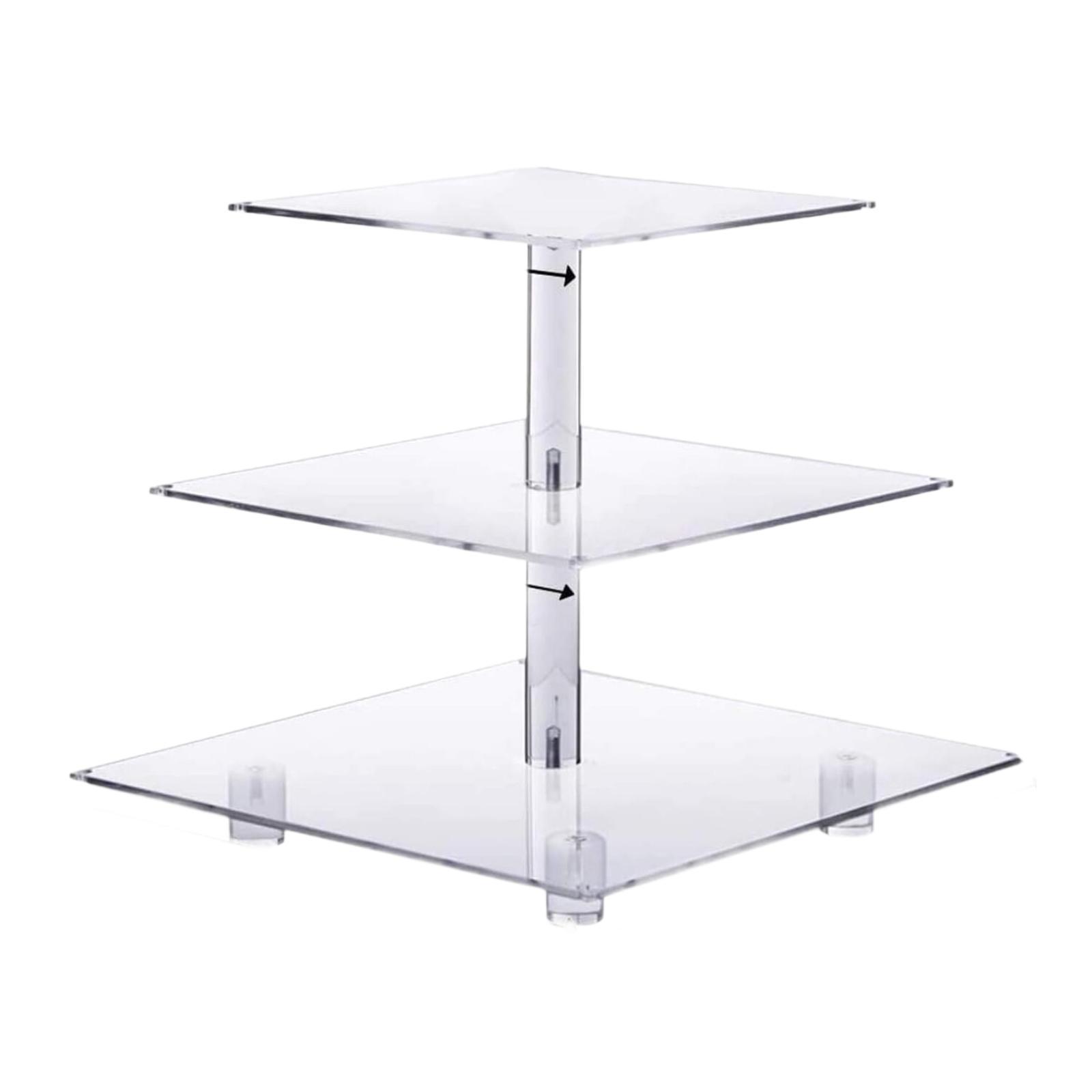 

Acrylic Stand Decorative Platter Stable Versatile Use Holder Serving Tray for Party Banquet Wedding Buffet