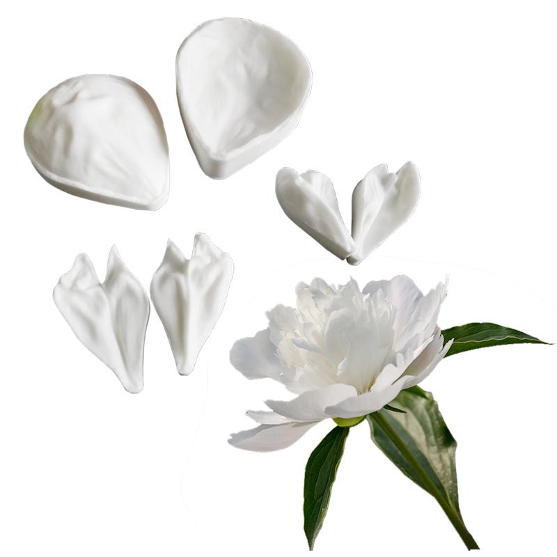 

НОВАЯ силиконовая форма для лепестков пиона, помадка, цветы, украшение торта, шоколадная мастика, сахарная глина, холодный фарфор M2447
