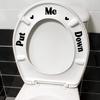 Self-adhesive Toilet Seat Stickers Easy-to-Apply Fun Slogans Bathroom Decorative Stickers Waterproof Toilet Stickers