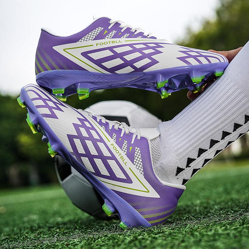 Amazon men's autumn low-top long broken nails seamless fly weaving student children boys professional training football
