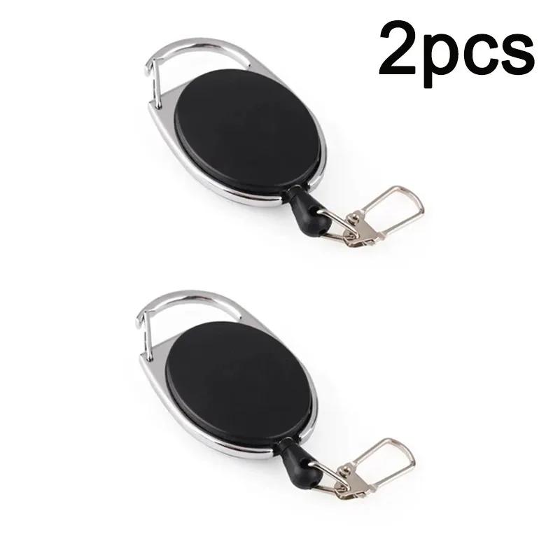 1-20 Stück Einziehbarer Ausweis-Cliprolle Zinklegierung ABS-Kunststoff ID-Lanyard Namensschild Karten-Ausweishalter Rollen Rückholband Schlüsselanhänger
