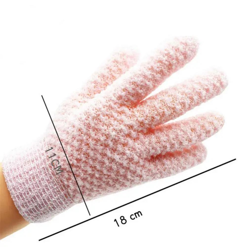 Double Sided Jacquard Frosted Nylon Five Finger Shower Gloves, Rubbing Back And Mud, Household Shower Supplies