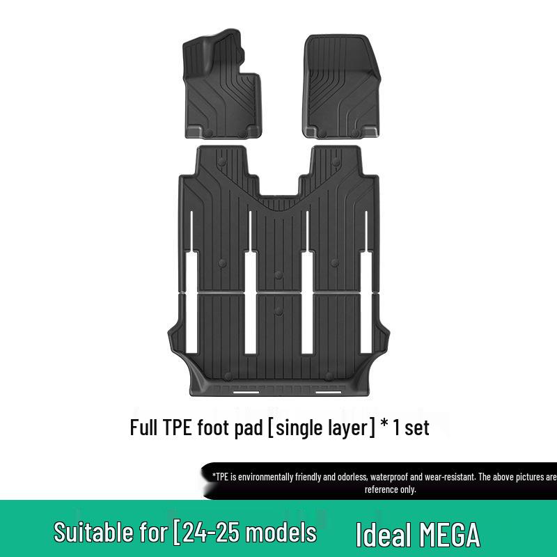 Eco-Friendly TPE Floor Mats for 2024-2025 Li Auto MEGA Car, Vehicle-Specific and Trunk Mats.