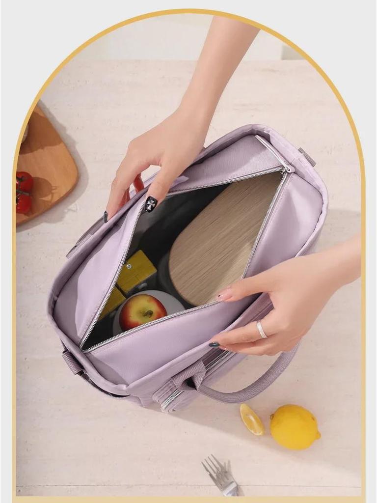 Beilian Large Capacity Insulated Lunch Bag - Portable One-Shoulder Office Picnic Cooler