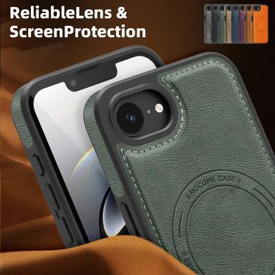 Business Leather Defender For Magsafe Magnetic Case For iPhone 17 Air 17E 16 16E 15 14 13 12 Pro Max 11 Plus Shockproof Cover