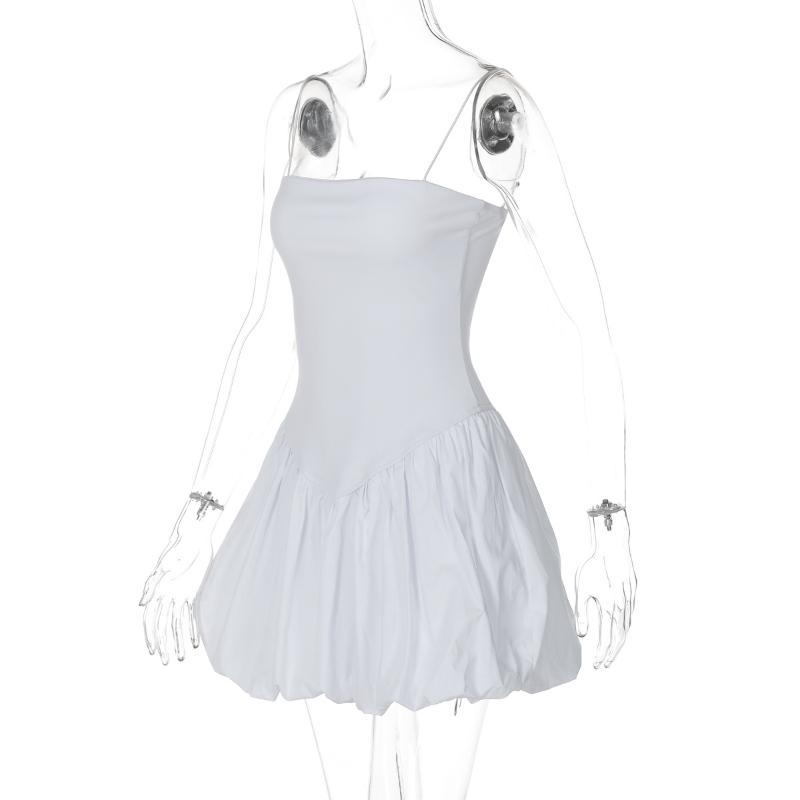 Sexy Women Vintage Solid Mini Dress Ball Gown Dresses U-Neck Sleeveless Summer Female Casual Dress Fashion Strap Dress