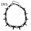 Stylish Alloy Necklace Spike Choker for Women Men Goth Punk Metal Charming Neck Jewelry Chain Rock Night Club Rivet Hypoallergenic