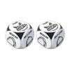 1/2/3Pcs Stainless Steel Food Decision Dice 6 Sides Barbecue Mexican American Seafood Italian Chinese Dinner Decider Dice