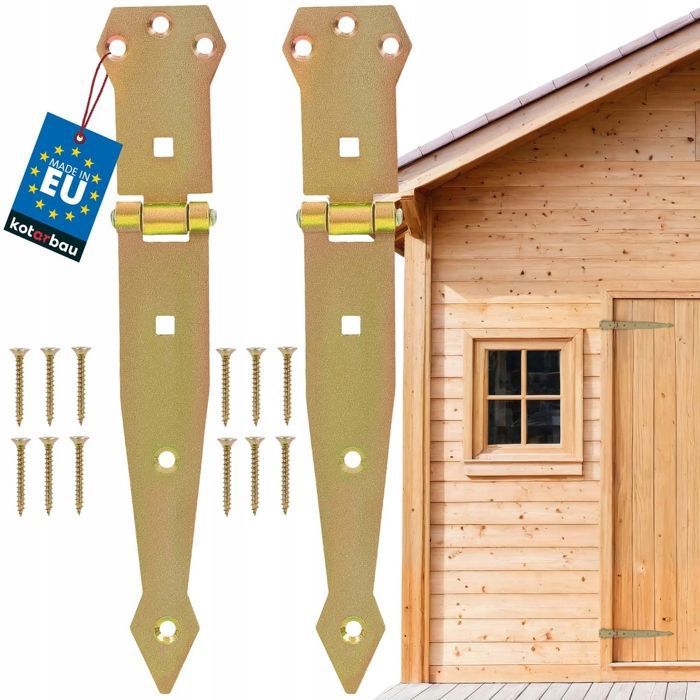 Charnières de porte - KOTARBAU - 200 mm - Acier inoxydable - Jaune - Résistantes aux intempéries