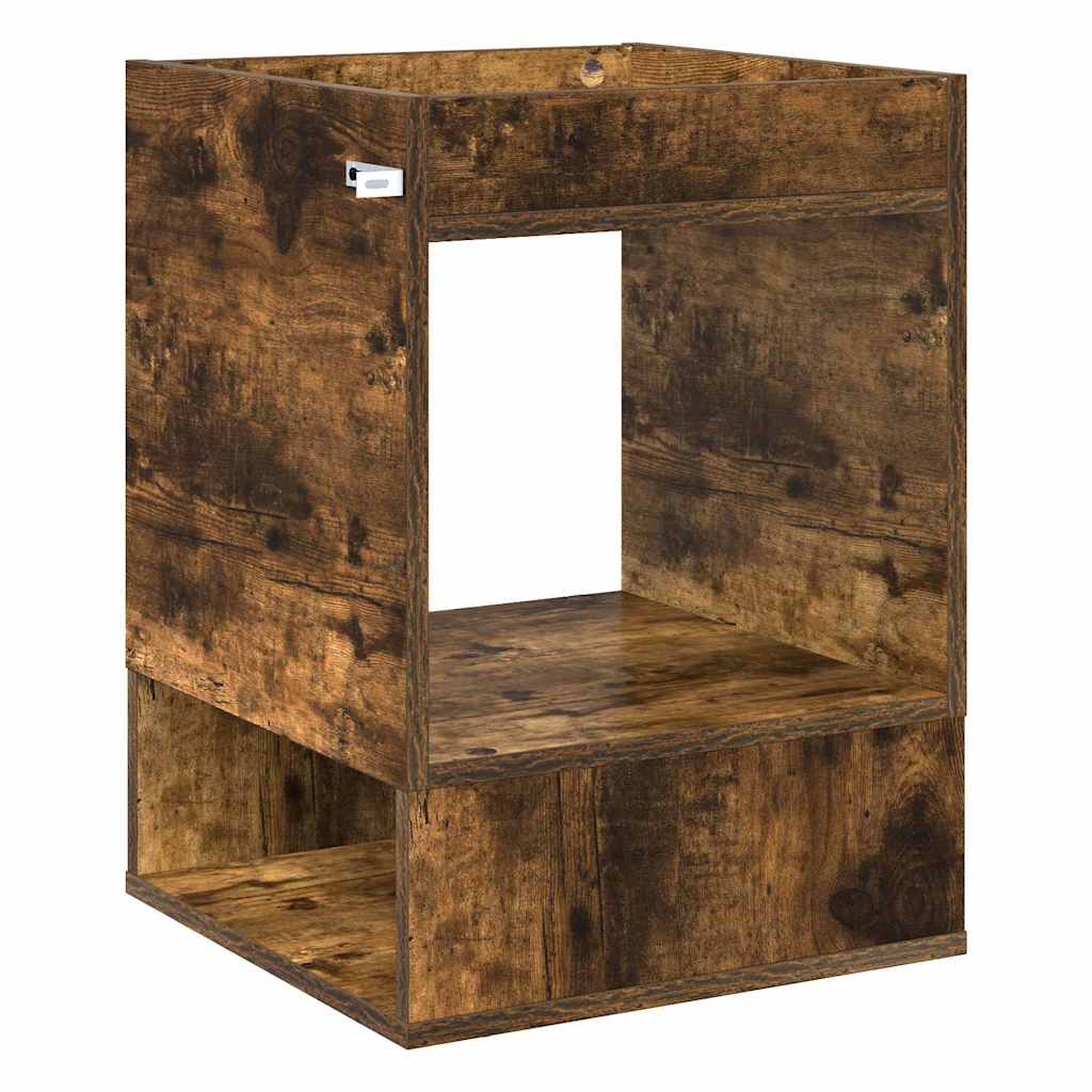 Side Table Smoked Oak 40 X 40 X 56 Cm Engineered Wood