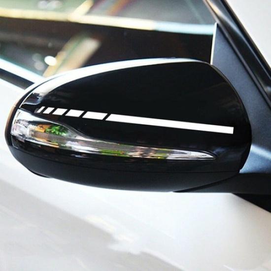 4x Vehicle Car Rear View Side Mirror Sticker Stripe Tape Vinyl Decal Accessories