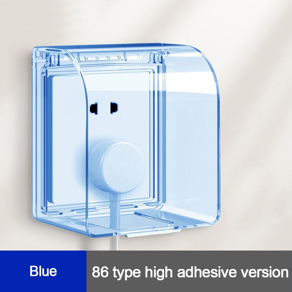 

Wall-mounted Switch Protective Cover Self-Adhesive Enlarged 86 Type Socket Waterproof Box Plastic Electric Plug Cover Bathroom синій