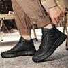 Men's Leather Boots Handmade Outdoor Plush Ankle Boots for Men Casual Shoes Large Size Tooling Shoes