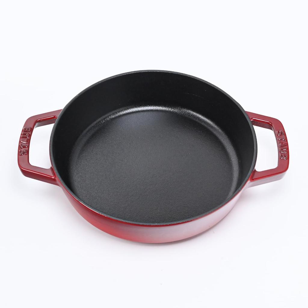 STAUB 20cm Round Skillet, Cherry, Cast Iron, Enamel, 12232006, 40511-661-0, 1004865 [Parallel Import]