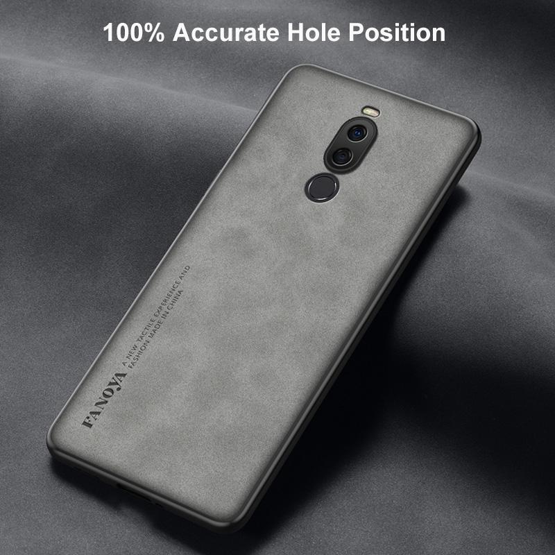 For Meizu X8 Case Luxury PU Leather Phone Case For Meizu X8 MeizuX8 Back Cover Matte Silicone Shockproof Full Protection Coque