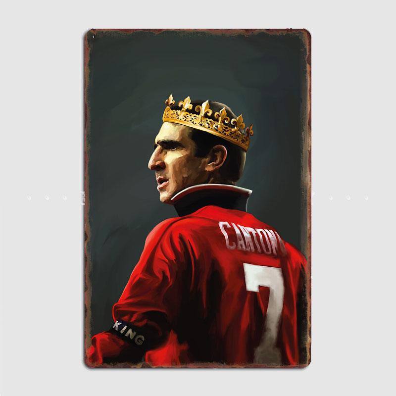 

Эрик Кантона Футболист Металлическая Табличка Постер Клуб Дом Спальня Бар Пещера Классическая Жестяная Вывеска Постер Декор Комнаты Настенный Декор 20x30cm（7.8x11.8inch）