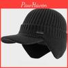 Winter Hats Stylish Warm Unisex Fur Lined Soft Beanie Cap With Thick Winter Knitted Hats For Men Women