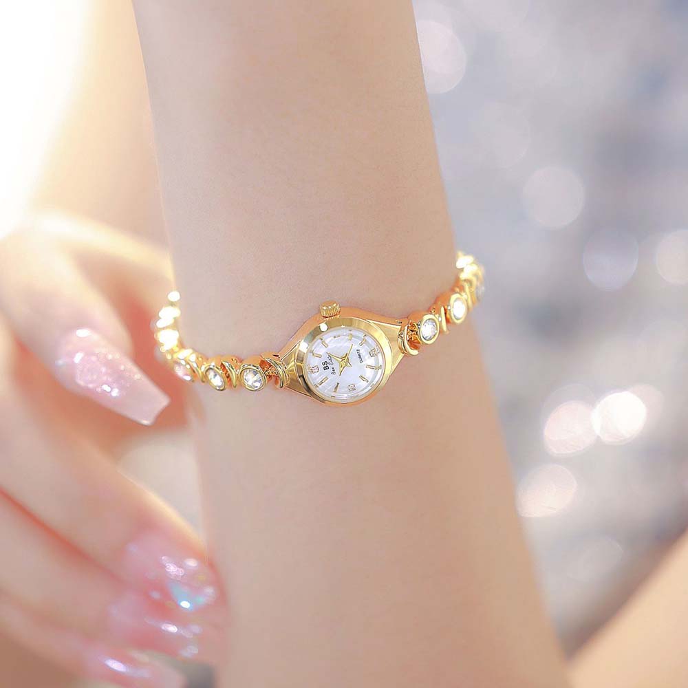 New Women Watch Gold Luxury Elegant Bracelet Wristwatch Small Clock Fashion Casual Ladies Watches Gift For Girlfriend